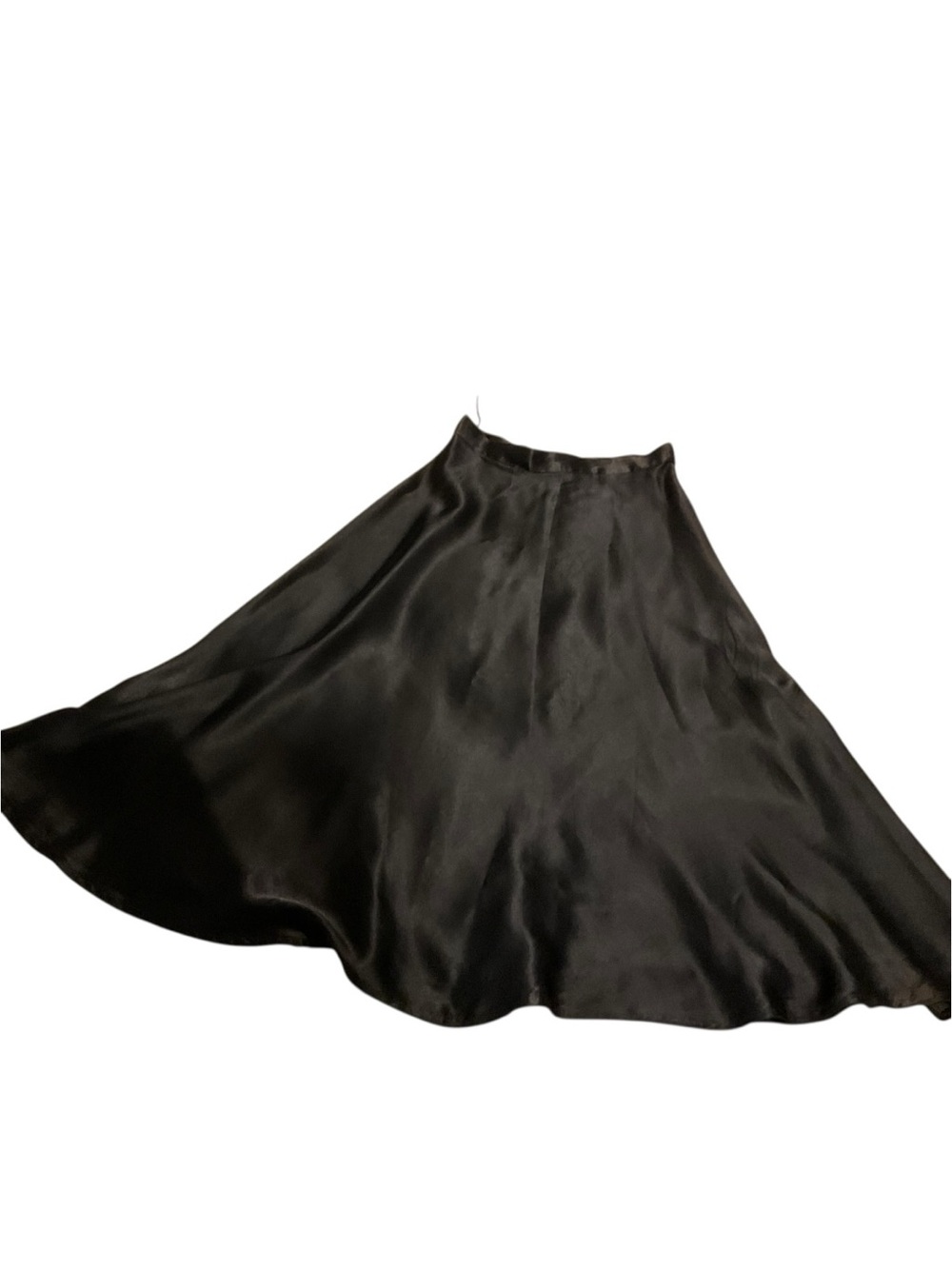 Source Unknown Black Satin Bias-Cut Maxi Skirt - Picture 7 of 11